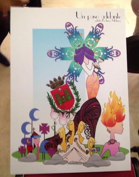 Fede Molinero realiza la falla oficial 2016 de Elda