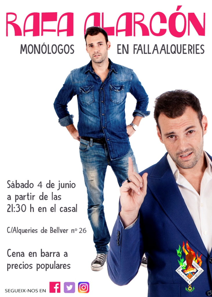 Rafa Alarcón estrena la temporada de monólogos en Alquerías de Bellver