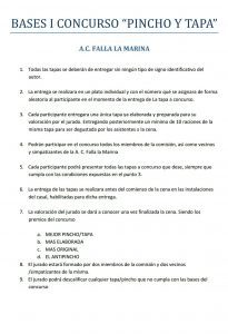 Base I concurso pincho-tapa