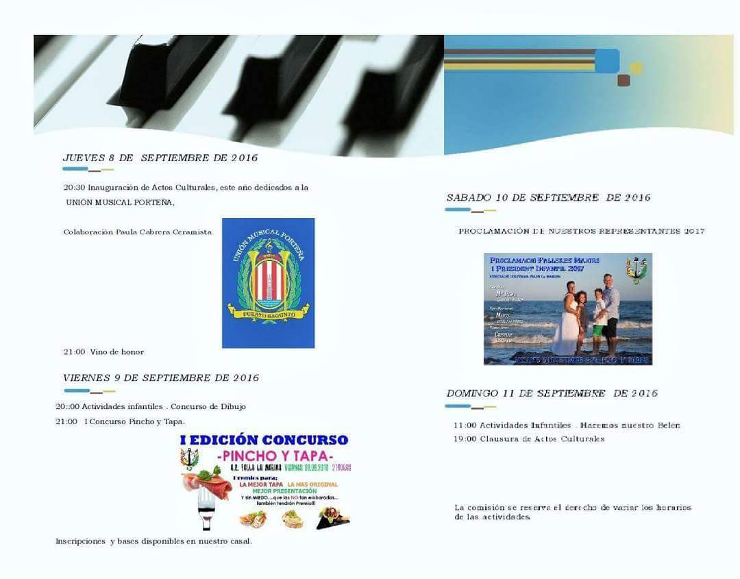 La Marina organiza su Semana Cultural 2016