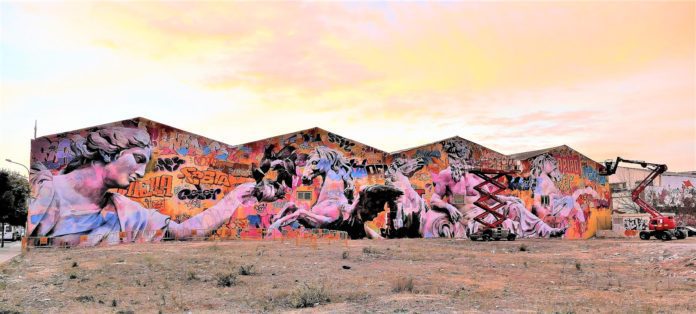 Mural de Arte Urbano en la Ciudad del Artista Fallero de Valencia - Antonio Marín Segovia